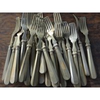 Vintage Englisch Sheffield Made Unfertige Rapture Dinner Gabel Besteck Preis Individuell C1960Er Jahre/Eve Of Europe von EVEofEurope