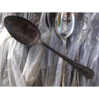 Vintage Englisch Sheffield Made Unfertige Reed & Ribbon Groß Esslöffel Besteck Silber Preis Einzeln C1960Er Jahre/Eve Von Europa von EVEofEurope