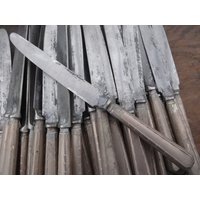 Vintage Englisch Sheffield Unfertige Belevedere Großes Abendessen Messer Besteck Silber Preis Einzeln C1960Er Jahre/Eve Von Europa von EVEofEurope