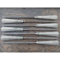 Vintage Englisch Sheffield Unfertige Rattail Messerschärfer Stahl Besteck Silber Preis Einzeln C1960's/Eve Of Europe von EVEofEurope