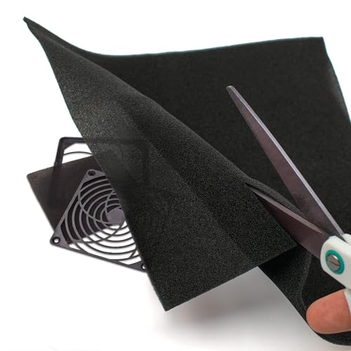 EVG Staubdichter Filterschaum für PC-Computer (2 Blätter), 3 mm dick, 50cm x 50cm (2500cm²) von EVG