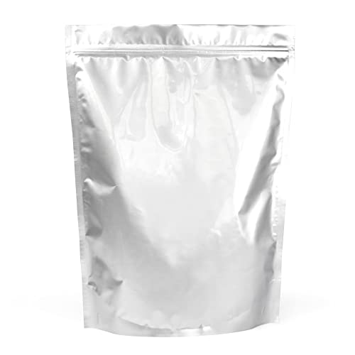Evergreen Goods 50Pcs Aluminiumfolie Lebensmittel Lagerung Taschen (260x350mm) | Wiederverwendbar, hitzeversiegelbar, Reißverschluss Taschen mit Träne Kerbe von EVG