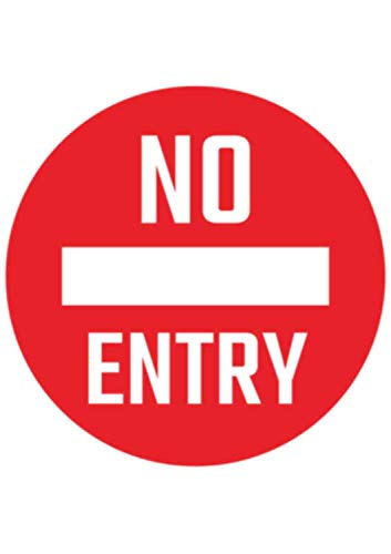 Selbstklebende Vinyl-Aufkleber mit Aufschrift "No Entry", A4, 3 Stück Selbstklebende Vinyl-Aufkleber mit Aufschrift "No Entry", A4, 3 Stück von EVG