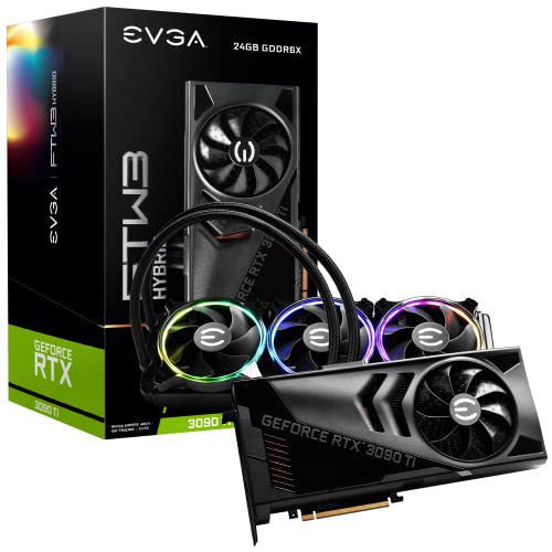 EVGA GeForce RTX 3090 Ti FTW3 ULTRA HYBRID GAMING, 24G-P5-4988-KR, 24GB GDDR6X, iCX3, HYBRID Cooler, ARGB LED, Backplate, Free eLeash von EVGA