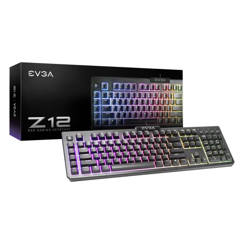 EVGA Z12 RGB Gaming Keyboard, RGB Backlit LED, 5 Programmable Macro Keys, Dedicated Media Keys, Water Resistant, US Layout 834-W0-12US-KR EVGA Z12 RGB Gaming Keyboard, RGB Backlit LED, 5 Programmable Macro Keys, Dedicated Media Keys, Water Resistant, US Layout 834-W0-12US-KR von EVGA