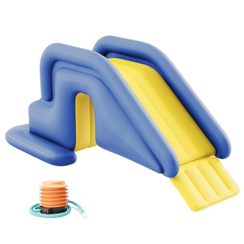 EVGATAVAB Aufblasbarer Pool Wasserrutsche Zubehör, PVC Schwimmbecken Rutsche für Jungen und Mädchen, Sommerspiel Wasserrutschen für Garten Hinterhof Outdoor(Blue) von EVGATAVAB