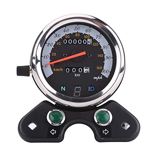 95mm Motorrad Tachometer, Dual Kilometerzähler Tachometer Tacho Zahnrad Digitalanzeige Universal Motorrad 95mm Motorrad Tachometer, Dual Kilometerzähler Tachometer Tacho Zahnrad Digitalanzeige Universal Motorrad von EVGATSAUTO
