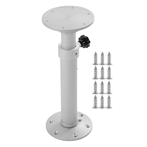 EVGATSAUTO Höhenverstellbare Tischbeine 445-685mm | Alu-Teleskopbeine abnehmbar | Für Wohnmobil (RV), Yacht, Camping | Frosted Silber | Tischgestell mit Verstellbarer Höhe von EVGATSAUTO