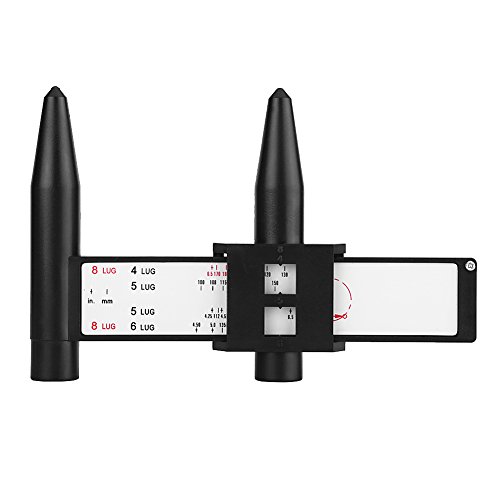 Auto Rad Felgenlehre, Rad Felgenschraube Muster Schiebe Messlehre Werkzeug PCD Lineal 4 5 6 8 Lug von EVGATSAUTO