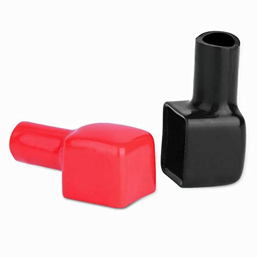 Batteriepolabdeckungen 192681 192682, motorrad batterie Paar Batterieklemmen Isolator Abdeckung des Batteriepole Schutz positiv und negativ Rot & Schwarz autobatterie schutzhülle polabdeckung von EVGATSAUTO