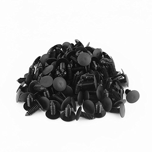 100x Kunststoff-Dübel 7,5mm Schwarz | Push Pin Nieten Befestigung | Auto Push-in Dübel für Türen, Kotflügel & Karosserie | Nylon Kfz-Clips für Bus, LKW, Wohnmobil | Robust & Universell von EVGATSAUTO