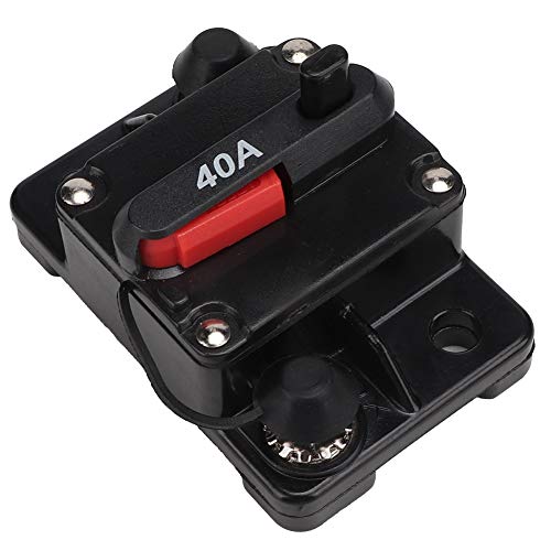 EVGATSAUTO 12V 30A/40A/60A Inline Leistungsschalter Sicherung Wechselrichter Auto Stereo Audio zurücksetzbar Selbstwiederherstellung Sicherung zurücksetzen(40A) von EVGATSAUTO