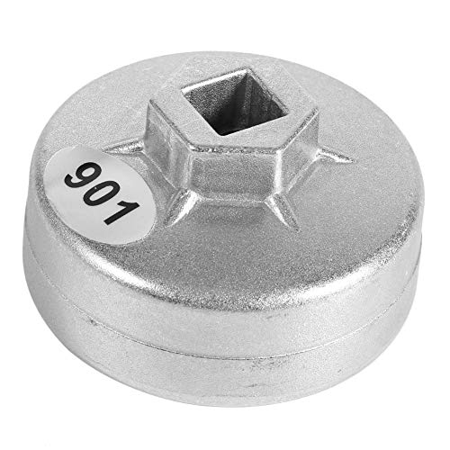 EVGATSAUTO Kappe Ölfilterschlüssel, Aluminium Material 65mm 14 Nuten Kappe Ölfilterschlüssel Auto Steckdosenentferner Werkzeug Patrone Kappenschlüssel Für von EVGATSAUTO