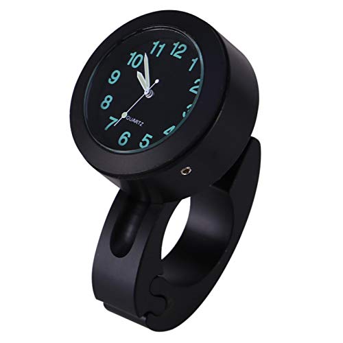 EVGATSAUTO Motorradlenkeruhr wasserdicht, Horloge Digitale Velo, Universal 7/8 "-1" Motorrad Fahrradlenkerhalterung Uhr Glow Dark von EVGATSAUTO