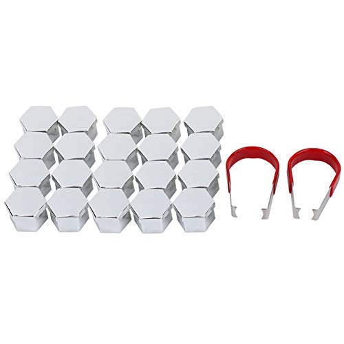 EVGATSAUTO Radmutternabdeckung, 20 Stück 17 mm Silber Rad Radmutter Mutter Schraube Nabenschraube Abdeckung Reifenschutzkappe Dekor mit Ausbauwerkzeugen EVGATSAUTO Radmutternabdeckung, 20 Stück 17 mm Silber Rad Radmutter Mutter Schraube Nabenschraube Abdeckung Reifenschutzkappe Dekor mit Ausbauwerkzeugen von EVGATSAUTO