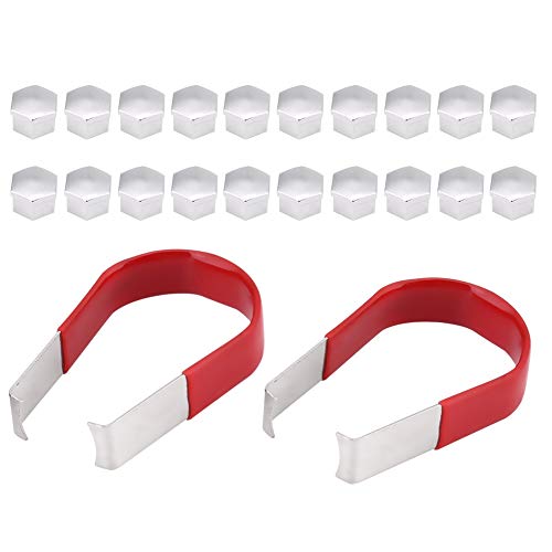 EVGATSAUTO Schraubkappe, 20 Stück 19 mm Chrom Universal Radmutter Schraubkappen Abdeckung mit Entfernungswerkzeug EVGATSAUTO Schraubkappe, 20 Stück 19 mm Chrom Universal Radmutter Schraubkappen Abdeckung mit Entfernungswerkzeug von EVGATSAUTO