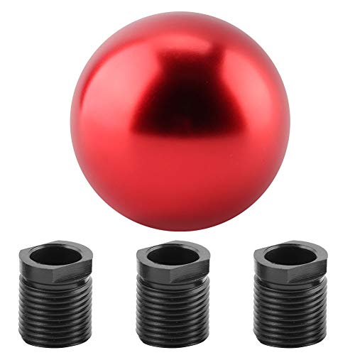 EVGATSAUTO Universal-Schaltknauf aus Metall, Universal-Schalthebel für Schalthebel mit runder Kugelform(rot) von EVGATSAUTO