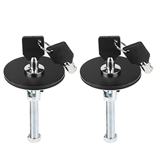 Motorhaubenschloss, Lock Hood Pin Auto Quick Universal Motorhaube Abdeckung Schloss Schlüsselstift Kit Sicherheitsverriegelung Stiftverriegelung für professionelle Rallye Autos(Schwarz) von EVGATSAUTO