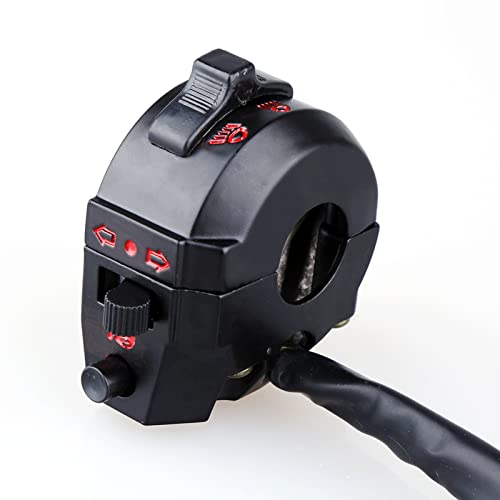 Motorrad Universalschalter Blinker Lenker Schalter Set Motorrad Blinker Licht Abblendlicht Schwarz Linker Schalter Lenker Steuerhorn 7/8 " von EVGATSAUTO