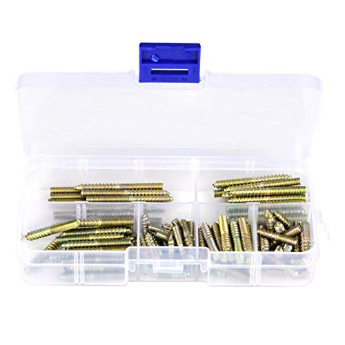 Passschraube, 110 Stück Doppelendverzinkung Eisenschraube Aufhänger Schraube M4 16 mm 20 mm 25 mm 30 mm 35 mm 40 mm Passschraube Holzbearbeitungsmöbelanschluss, mit Kunststoffbox Passschraube, 110 Stück Doppelendverzinkung Eisenschraube Aufhänger Schraube M4 16 mm 20 mm 25 mm 30 mm 35 mm 40 mm Passschraube Holzbearbeitungsmöbelanschluss, mit Kunststoffbox von EVGATSAUTO