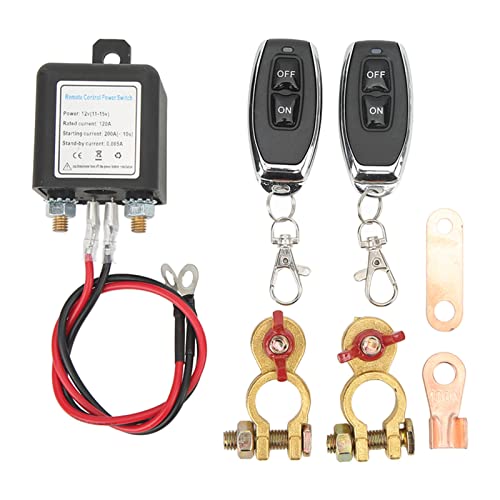 Remote Battery Disconnect Switch, Autobatterie-Trennschalter Power Cut Off Switch mit Fernbedienungs-Kupferanschluss für Automobile(#1) von EVGATSAUTO