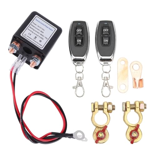 Remote Battery Disconnect Switch, Autobatterie-Trennschalter Power Cut Off Switch mit Fernbedienungs-Kupferanschluss für Automobile(#2) von EVGATSAUTO
