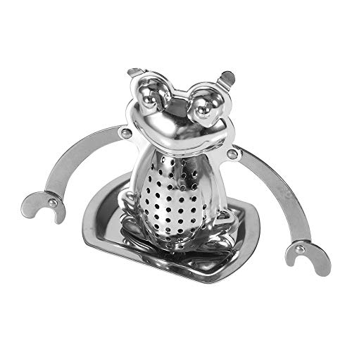 tea infuser Tee-Ei-Kugel, Edelstahl-Ei für Lose Teeblätter, Kugel, Sieb, Filter, Diffusor, Kräutergewürz, Frosch von EVGATSAUTO