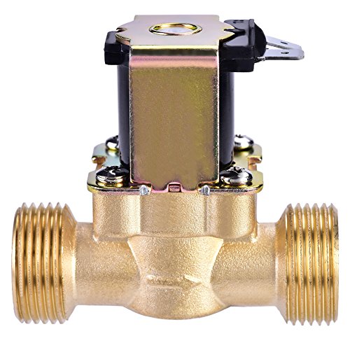 Wasserventil, 3/4" DC 24V Stromlos Geschlossen Messing Elektrisches Magnet-Magnetventil für Wassersteuerungs-Magnetventile von EVGATSAUTO