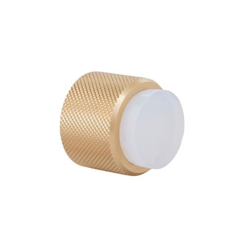 EVI Herrajes | Design Türstopper für die Wand - Diamant-Rändelung| Ø28 x 28 mm | Satiniertes Messing matt - Klebe- und Schraubmontage EVI Herrajes | Design Türstopper für die Wand - Diamant-Rändelung| Ø28 x 28 mm | Satiniertes Messing matt - Klebe- und Schraubmontage von EVI Herrajes