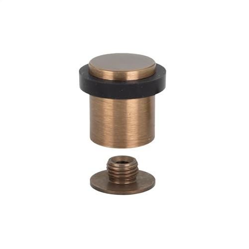 EVI Herrajes | Türstopper aus Messing Boden - Antik-Leder-Finish | Ø24x30mm | Gewindebasis | Schwarz Natursilikonkautschuk | inkl. Schraube + Klemmdübel | I-191 EVI Herrajes | Türstopper aus Messing Boden - Antik-Leder-Finish | Ø24x30mm | Gewindebasis | Schwarz Natursilikonkautschuk | inkl. Schraube + Klemmdübel | I-191 von EVI Herrajes
