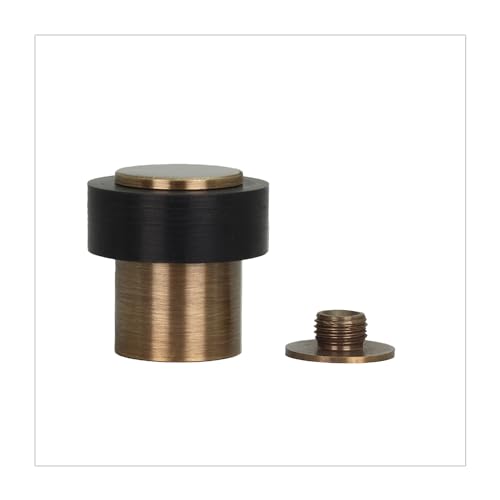 EVI Herrajes | Türstopper aus Messing Boden - Antik-Leder-Finish | Ø24x35mm | Gewindebasis | Schwarz Natursilikonkautschuk | inkl. Schraube + Klemmdübel | I-180 EVI Herrajes | Türstopper aus Messing Boden - Antik-Leder-Finish | Ø24x35mm | Gewindebasis | Schwarz Natursilikonkautschuk | inkl. Schraube + Klemmdübel | I-180 von EVI Herrajes