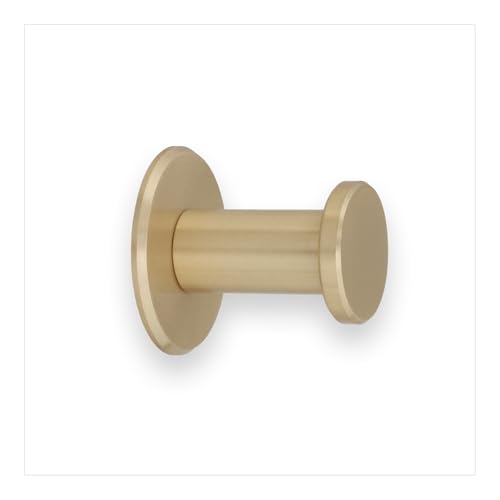 Evi Bathroom Hanger | Wandaufhänger aus Messing | Mattes Finish | Zum Aufhängen von Kleidung, Mänteln oder Handtüchern | Selbstklebende Handtuchhalter und/oder Schraube | 190DUALLMT von EVI Herrajes