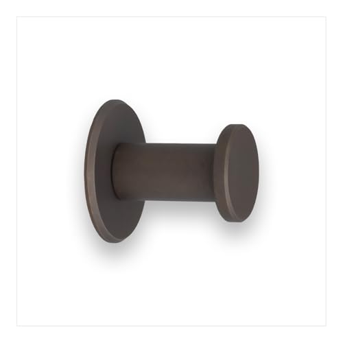 Evi Bathroom Hanger | Wandaufhänger aus Messing | Rustikales Finish | Zum Aufhängen von Kleidung, Mänteln oder Handtüchern | Klebender Handtuchhalter und/oder Schraube | 190DUALLRU von EVI Herrajes