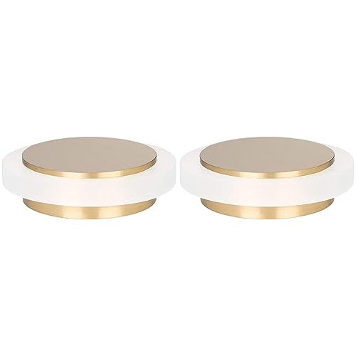 Klebe-Türstopper | 45 x 14 mm | Weißer Gummi aus Natursilikon | Messing | Finish Matt | Sehr gute Haftung | 100% zweckmäßig | Mod. I-203/35x12-BLMT| EVI Herrajes (Packung mit 2) von EVI Herrajes