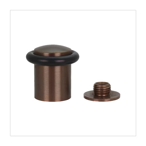 EVI Herrajes | Türstopper aus Messing - Rustikal Finish | Ø24x35mm | Gewindebasis | Schwarz Natursilikonkautschuk| inkl. Schraube + Klemmdübel | I-108 EVI Herrajes | Türstopper aus Messing - Rustikal Finish | Ø24x35mm | Gewindebasis | Schwarz Natursilikonkautschuk| inkl. Schraube + Klemmdübel | I-108 von EVI Herrajes