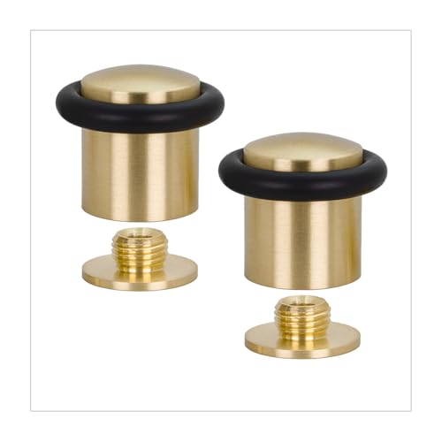 EVI Herrajes |2er SET - Türstopper aus Messing - Matt Finish | Ø24x30mm | Gewindebasis | Schwarz Natursilikonkautschuk| inkl. Schraube + Klemmdübel | I-108 EVI Herrajes |2er SET - Türstopper aus Messing - Matt Finish | Ø24x30mm | Gewindebasis | Schwarz Natursilikonkautschuk| inkl. Schraube + Klemmdübel | I-108 von EVI Herrajes