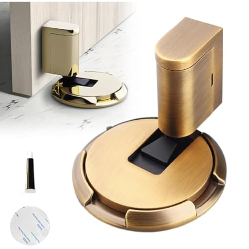 Türstopper Boden Typ 2025 Neu Magnetischer Türkeil Türstopper Wandtürgriff(1 Gold) von EVIRNFVEQ