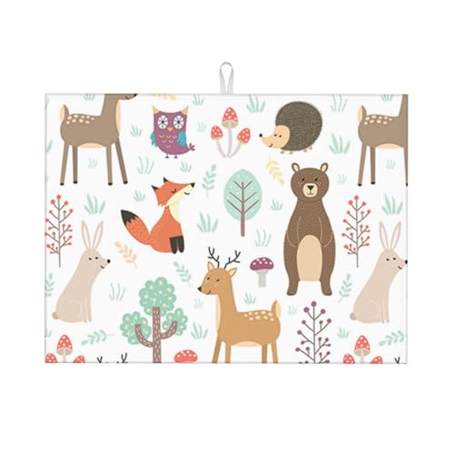 Abtropfmatte für Küche, 46 x 61 cm, saugfähige Mikrofaser-Abtropfmatte, für Glas, Teller, Tassen von EVIUS