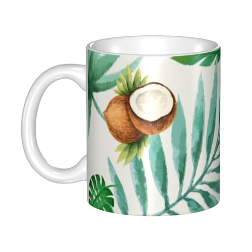 Summer Coconut Tree Vintage Retro Mug Exquisite Porcelain Cups Coffee Mugs,Stylish Ceramic Mugs Perfect for Home, Office Ergonomic Handle Mug von EVIUS