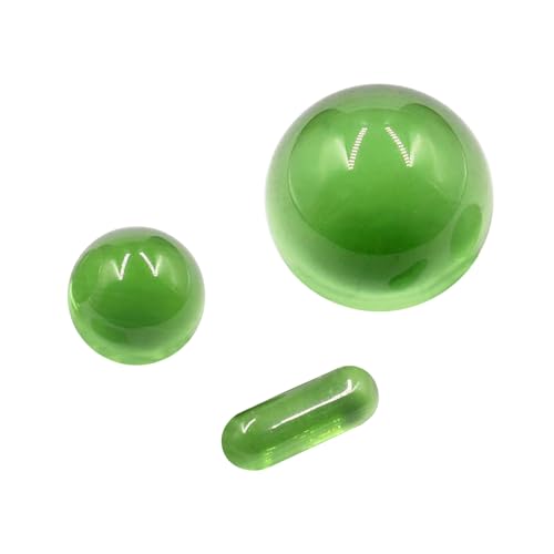 EVKILKJS Terp-Perlen, Quarz-Perlenkugeln, grünes Quarzglas-Marmor-Set, Quarz-Terp-Perlen für Schmuckherstellung, Armbänder, Halsketten und Bastelarbeiten, 3 Stück EVKILKJS Terp-Perlen, Quarz-Perlenkugeln, grünes Quarzglas-Marmor-Set, Quarz-Terp-Perlen für Schmuckherstellung, Armbänder, Halsketten und Bastelarbeiten, 3 Stück von EVKILKJS