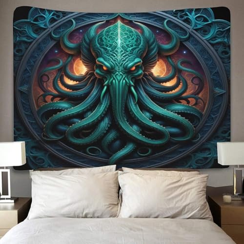 EVMILA 3D Cthulhu.kgm Wandteppich Heimdekoration Bettwäsche Poster Wandkunst Tapisserie Wandbehang Polyester Für Wohnzimmer Schlafzimmer Schlafsaal Deko 150cmx200cm von EVMILA