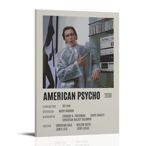 EVMILA American Psycho Art Filmposter, dekoratives Gemälde, Leinwand-Wandposter und Kunstdruck, modernes Familienschlafzimmer-Dekor-Poster, 40 x 60 cm von EVMILA