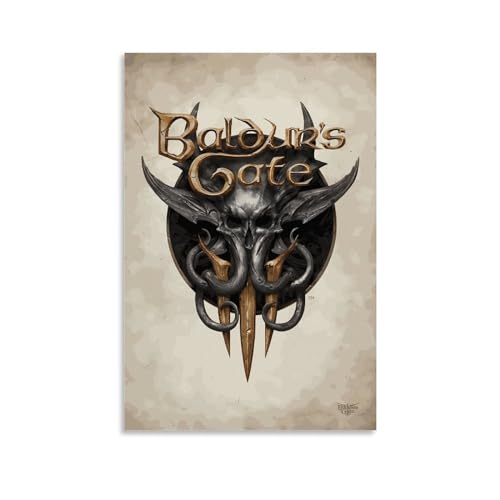 EVMILA Baldur's Gate 3 Poster, dekoratives Gemälde, Leinwand-Wandposter und Kunstdruck, modernes Familienschlafzimmer-Dekor-Poster, 40 x 60 cm von EVMILA