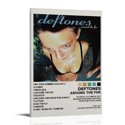 EVMILA Deftones Around The Fur Poster, dekoratives Gemälde, Leinwand-Wandposter und Kunstdruck, modernes Familienschlafzimmer-Dekor-Poster, 40 x 60 cm von EVMILA