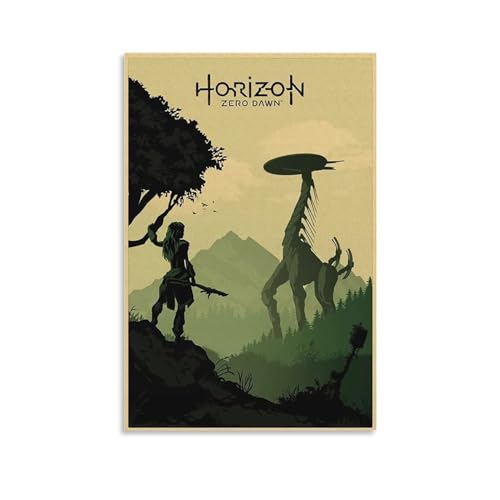 EVMILA Fantastic-Horizon Zero Dawn Poster, dekoratives Gemälde, Leinwand-Wandposter und Kunstdruck, modernes Familienschlafzimmer-Dekor-Poster, 30 x 45 cm von EVMILA