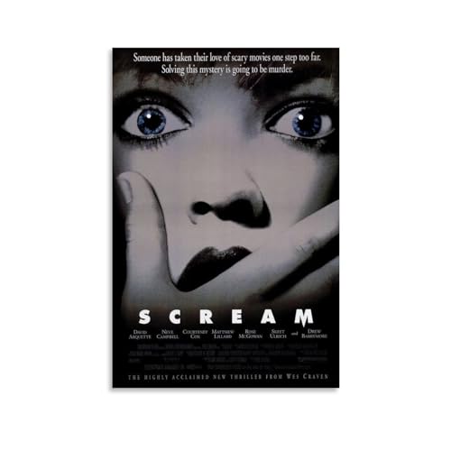 EVMILA Filmposter Scream – 1996, dekoratives Gemälde, Leinwand-Wandposter und Kunstdruck, modernes Familienschlafzimmer-Dekor-Poster, 30 x 45 cm von EVMILA