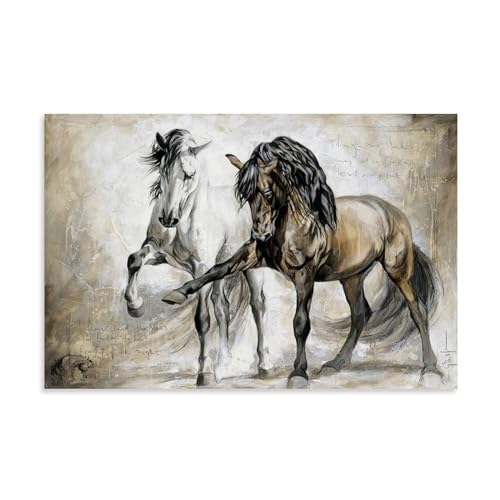 EVMILA HD-Poster "The Painting of Horse", dekoratives Gemälde, Leinwand-Wandposter und Kunstdruck, modernes Familienschlafzimmer-Dekor-Poster, 50 x 75 cm von EVMILA