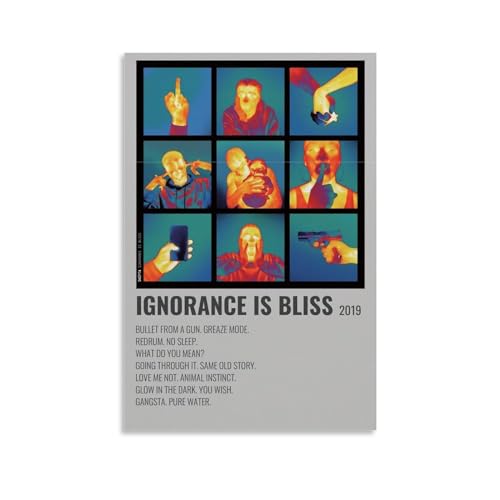 EVMILA Ignorance is Bliss Poster, dekoratives Gemälde, Leinwand, Wandposter und Kunstdruck, modernes Familienschlafzimmer-Dekor-Poster, 30 x 45 cm von EVMILA