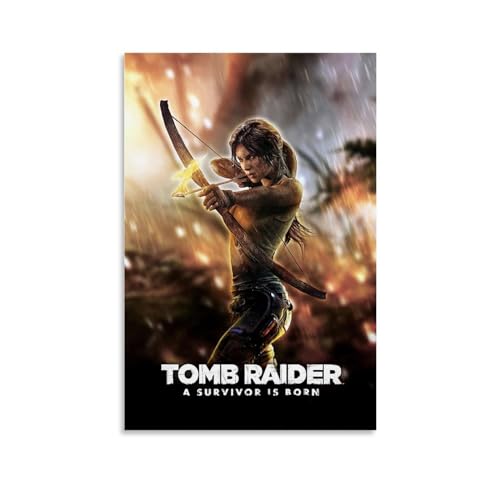 EVMILA Tomb Raider – Poster 2013, dekoratives Gemälde, Leinwand, Wandposter und Kunstdruck, modernes Familienschlafzimmer-Dekor-Poster, 60 x 90 cm von EVMILA