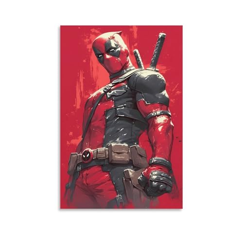 EVMILA Totes Schwimmbad Deadpool Poster;Wandbild Kunstdruck Wand-Dekorationen Mit Eindrucksvollen Farben 24x36inch(60x90cm) von EVMILA